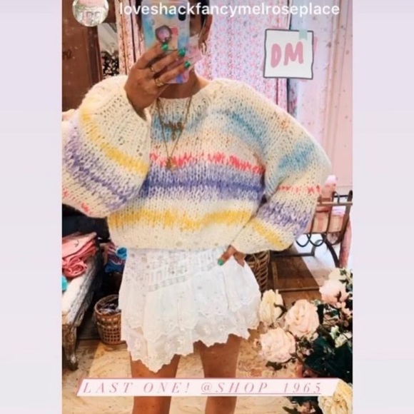 Shop 1965 loveshackfancy exclusive alpaca blend crewneck sweater